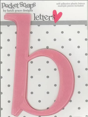 Heidi Grace - Girlfriends - Plastic Alpha Stickers b - 2/pk  (sold in 3's)